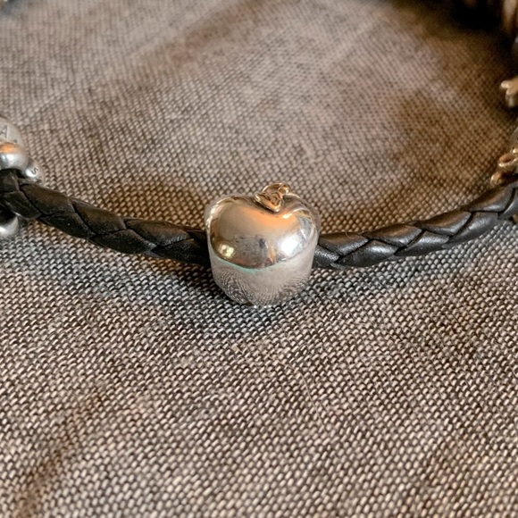Retired Pandora Apple - sterling silver and 14k - Picture 1 of 5